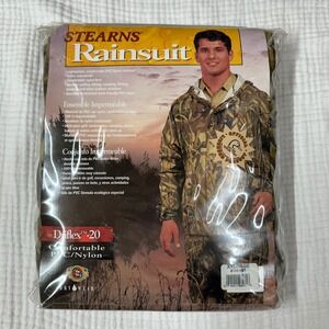 STEARNS Rain Suit Driflex Lightweight PVC Nylon Camo Ducks Unlimited XXLarge